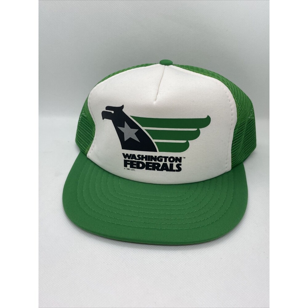 NEW Vintage Washington Federals USFL 1982 Mesh Trucker Hat Deadstock RARE